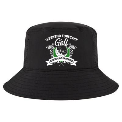 Golf Weekend Forecast Chance of Drinking Cool Comfort Performance Bucket Hat