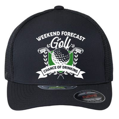 Golf Weekend Forecast Chance of Drinking Flexfit Unipanel Trucker Cap