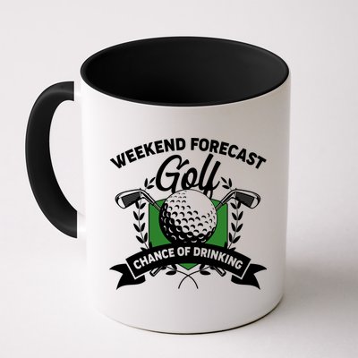 Golf Weekend Forecast Chance of Drinking Mug