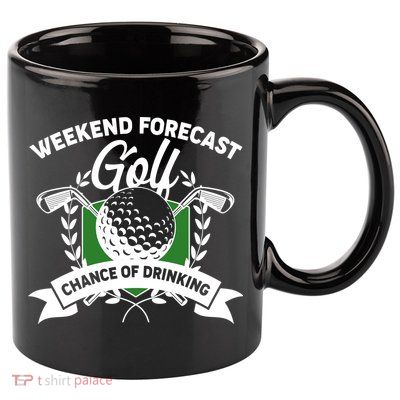 Golf Weekend Forecast Chance of Drinking 11oz C Handle Ceramic Mug