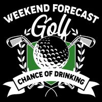 Golf Weekend Forecast Chance of Drinking Drawstring Bag