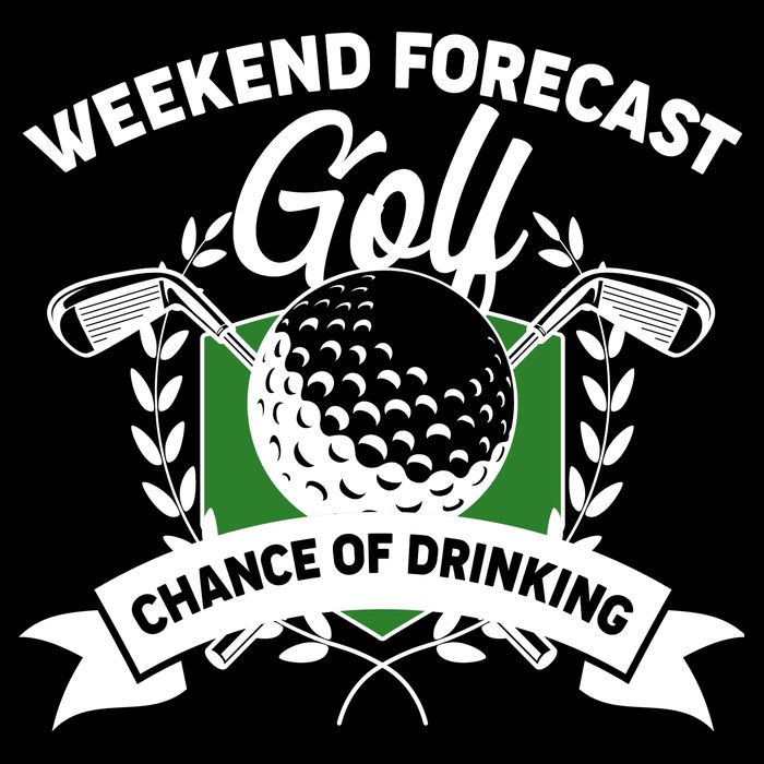 Golf Weekend Forecast Chance of Drinking Drawstring Bag