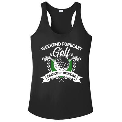 Golf Weekend Forecast Chance of Drinking Ladies PosiCharge Competitor Racerback Tank