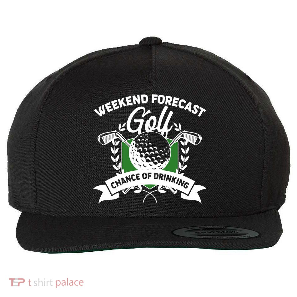 Golf Weekend Forecast Chance of Drinking Wool Snapback Cap