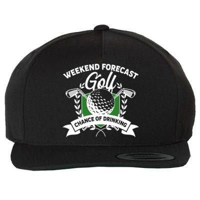 Golf Weekend Forecast Chance of Drinking Wool Snapback Cap