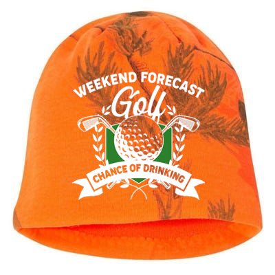 Golf Weekend Forecast Chance of Drinking Kati - Camo Knit Beanie