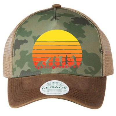 Golfer Evolution Sunset Legacy Tie Dye Trucker Hat