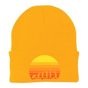 Golfer Evolution Sunset Knit Cap Winter Beanie