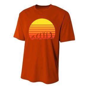 Golfer Evolution Sunset Youth Performance Sprint T-Shirt