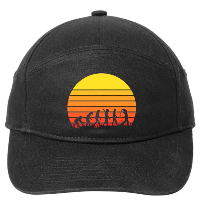 Golfer Evolution Sunset 7-Panel Snapback Hat