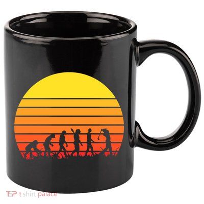 Golfer Evolution Sunset 11oz C Handle Ceramic Mug