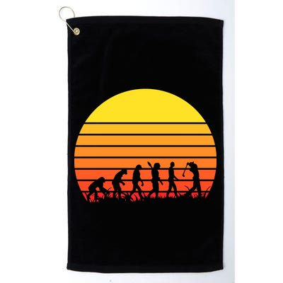 Golfer Evolution Sunset Golf Towel