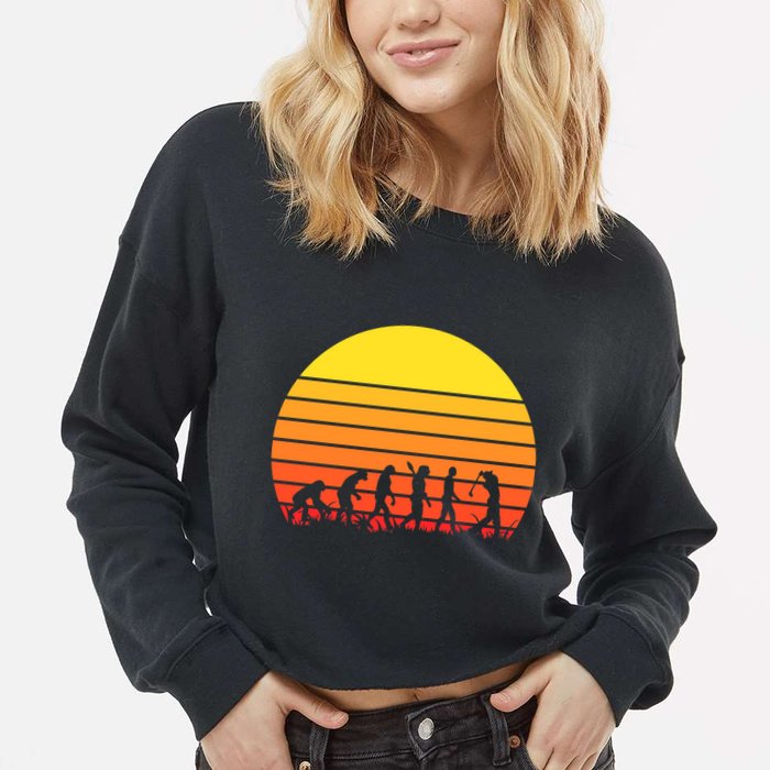 Golfer Evolution Sunset Cropped Pullover Crew