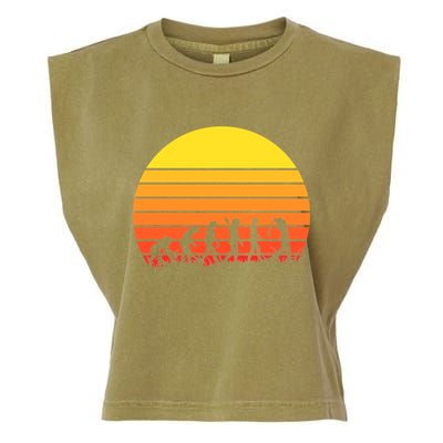 Golfer Evolution Sunset Garment-Dyed Women's Muscle Tee