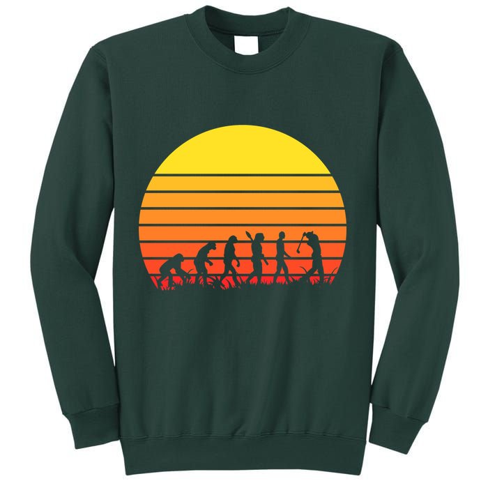Golfer Evolution Sunset Sweatshirt