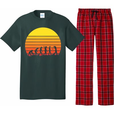 Golfer Evolution Sunset Pajama Set