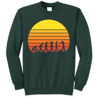 Golfer Evolution Sunset Tall Sweatshirt