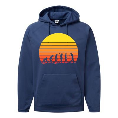 Golfer Evolution Sunset Performance Fleece Hoodie