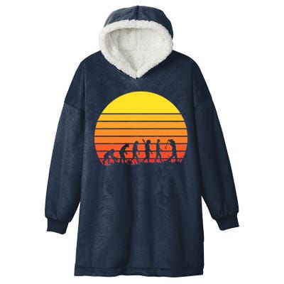 Golfer Evolution Sunset Hooded Wearable Blanket