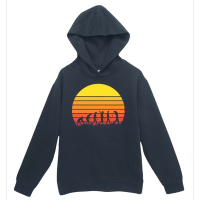 Golfer Evolution Sunset Urban Pullover Hoodie