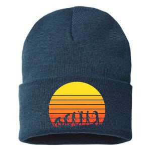 Golfer Evolution Sunset Sustainable Knit Beanie