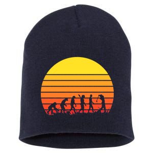 Golfer Evolution Sunset Short Acrylic Beanie