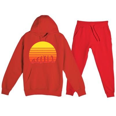 Golfer Evolution Sunset Premium Hooded Sweatsuit Set