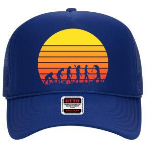 Golfer Evolution Sunset High Crown Mesh Back Trucker Hat