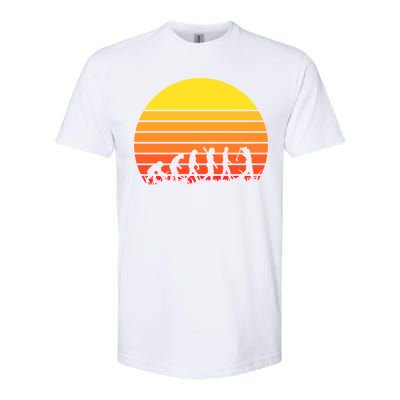 Golfer Evolution Sunset Softstyle CVC T-Shirt