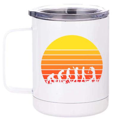 Golfer Evolution Sunset 12 oz Stainless Steel Tumbler Cup