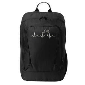 Golfer Heartbeat I Love Golf City Backpack