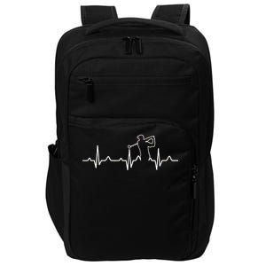 Golfer Heartbeat I Love Golf Impact Tech Backpack