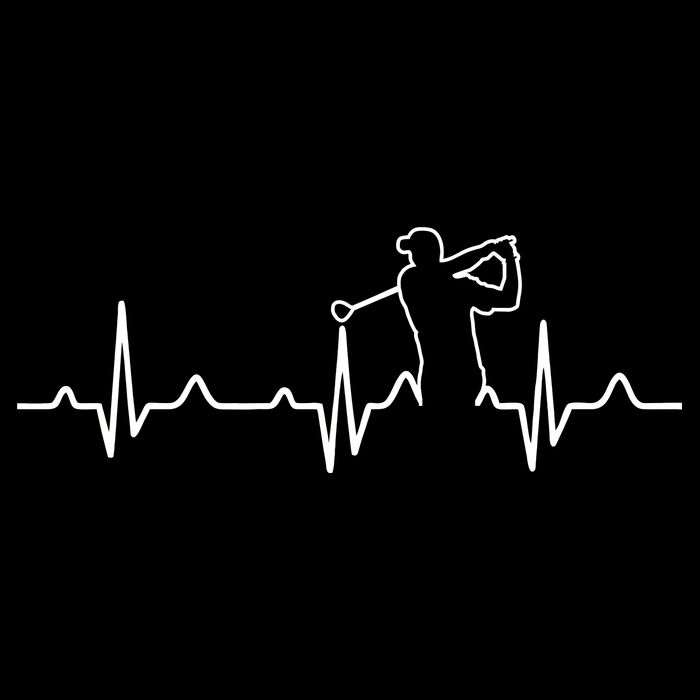 Golfer Heartbeat I Love Golf Impact Tech Backpack