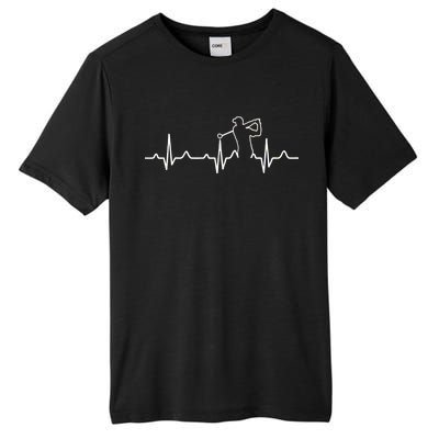 Golfer Heartbeat I Love Golf Tall Fusion ChromaSoft Performance T-Shirt