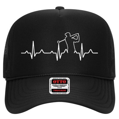 Golfer Heartbeat I Love Golf Trucker Hat