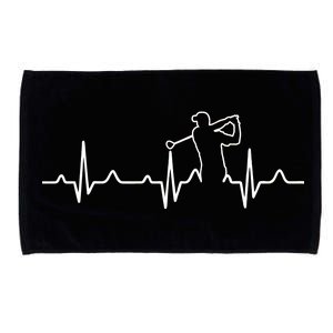 Golfer Heartbeat I Love Golf Microfiber Hand Towel