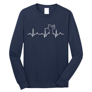 Golfer Heartbeat I Love Golf Long Sleeve Shirt