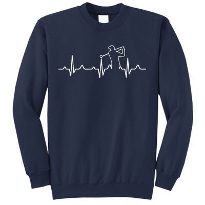 Golfer Heartbeat I Love Golf Sweatshirt