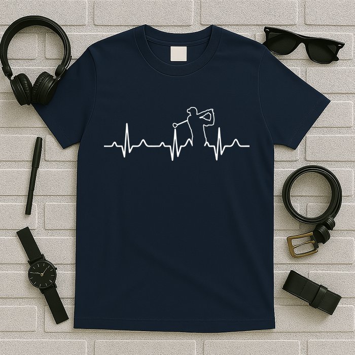 Golfer Heartbeat I Love Golf T-Shirt