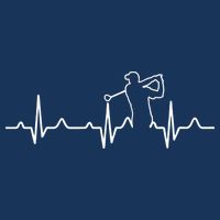 Golfer Heartbeat I Love Golf T-Shirt