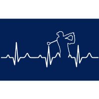 Golfer Heartbeat I Love Golf Bumper Sticker