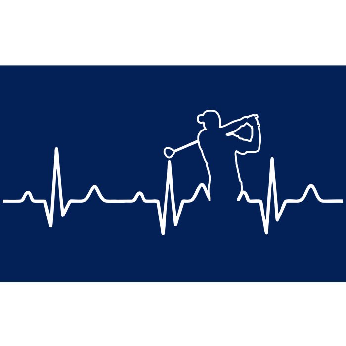 Golfer Heartbeat I Love Golf Bumper Sticker