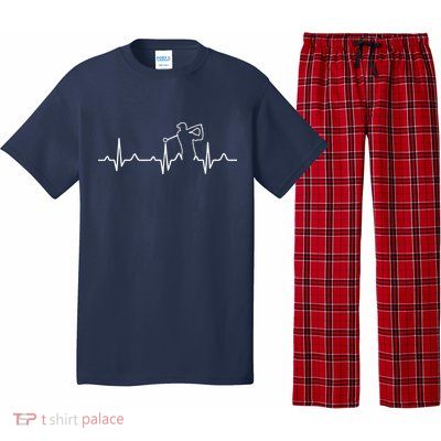 Golfer Heartbeat I Love Golf Pajama Set