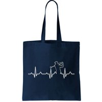 Golfer Heartbeat I Love Golf Tote Bag