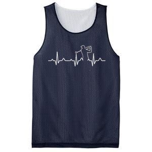 Golfer Heartbeat I Love Golf Mesh Reversible Basketball Jersey Tank