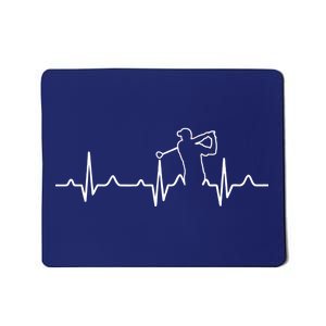 Golfer Heartbeat I Love Golf Mousepad