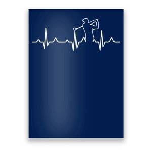 Golfer Heartbeat I Love Golf Poster