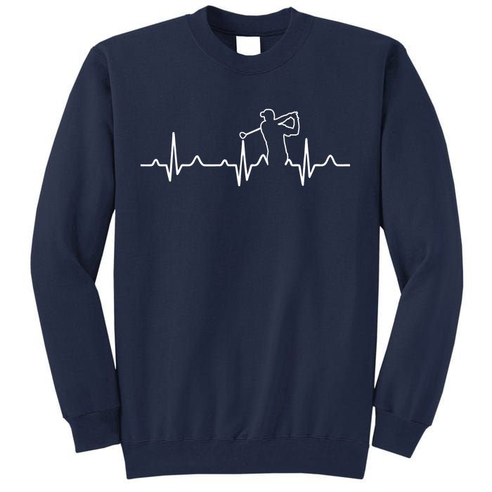 Golfer Heartbeat I Love Golf Tall Sweatshirt