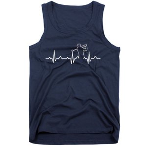 Golfer Heartbeat I Love Golf Tank Top