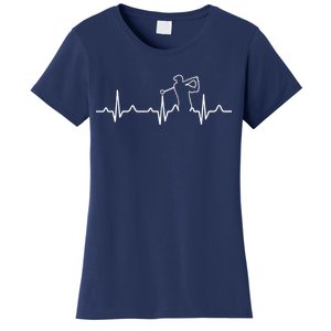 Golfer Heartbeat I Love Golf Women's T-Shirt